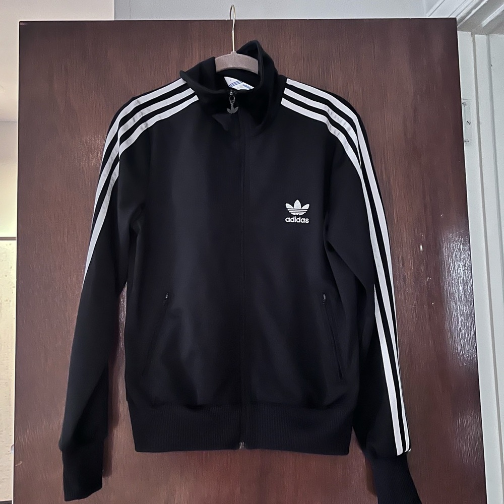 Adidas Women’s Black and Silver Track Jacket